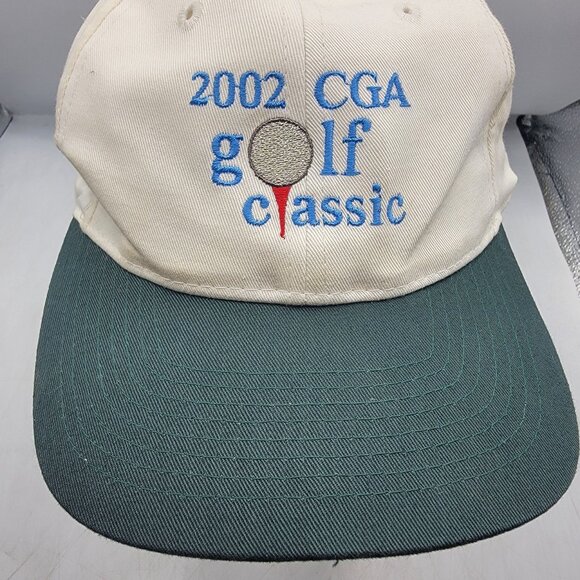 Vintage 2002 CGA Golf Classic Adults White Adjustable Hat Cap Athletic Summer - Picture 9 of 9